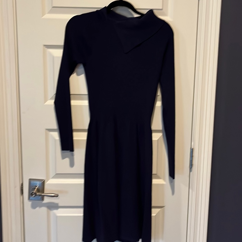 White House Black Market Navy Midi Dress